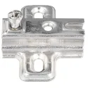 Cruciform mounting plate, Häfele Metalla A, with slide-on system, for screw fixing