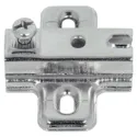 Cruciform mounting plate, Häfele Metalla A, with slide-on system, for screw fixing