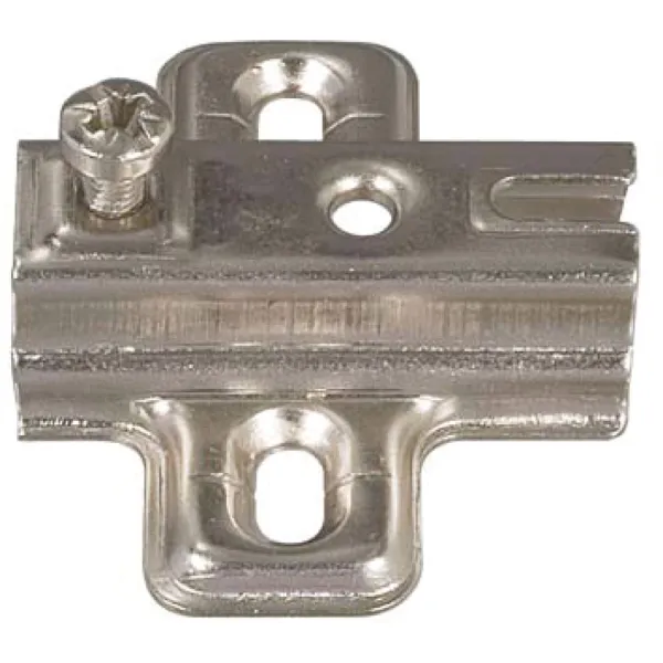 Cruciform mounting plate, Häfele Metalla A, with slide-on system, for screw fixing