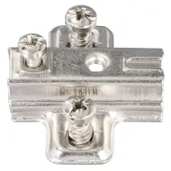 Cruciform mounting plate, Häfele Metalla A, with slide-on system, for screw fixing
