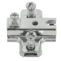 Cruciform mounting plate, Häfele Metalla A, with slide-on system, for screw fixing