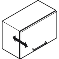 Stay flap fitting, Häfele Free flap H 1.5, all-plastic, 1-piece set