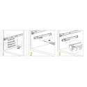 Mechanism for soft closing drawers METALBOX