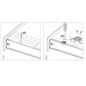 Mechanism for soft closing drawers METALBOX