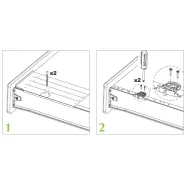 Mechanizmas švelnaus uždarymo stalčiams METALBOX