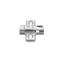 Cruciform plate Metalla 110 Clip, H4mm, for screw fixing with chipboard screws, nickel