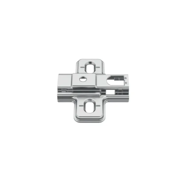 Cruciform plate Metalla 110 Clip, H4mm, for screw fixing with chipboard screws, nickel
