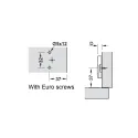 Cruciform plate Metalla 110 Clip, H4mm, with pre-mounted Euro screws, nickel