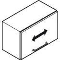 Mechanizmas FREE H 1.5 B dešinė pilkas plastikinis