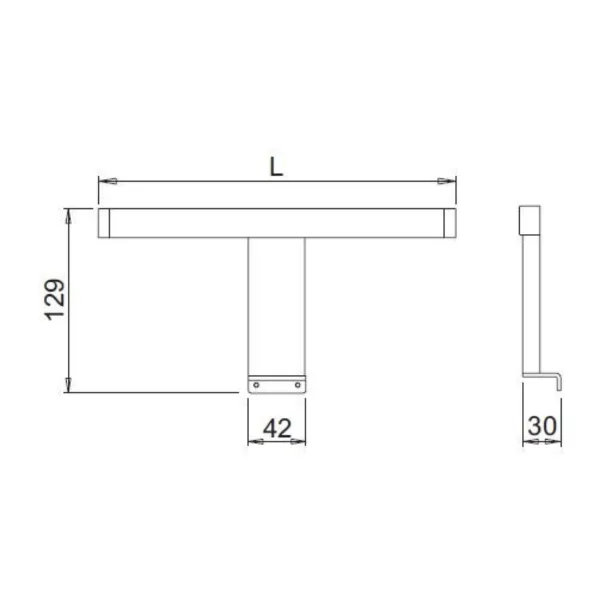 Šviestuvas LED NITEBS 230V/5W L300mm, šilta balta šviesa 3000K