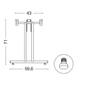 Koja stalui FLEXO-1 H710mm, chromas