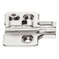 Cruciform mounting plate Metalla 310, Clip, H2mm, with eccentric, nickel