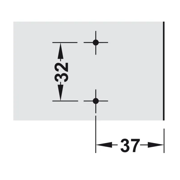 Cruciform mounting plate Metalla 310, Clip, H2mm, with eccentric, black