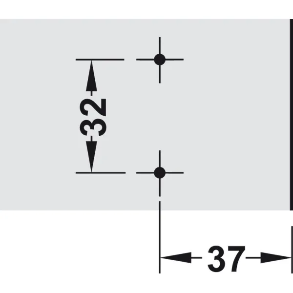 Cruciform mounting plate Metalla 310, Clip, H4mm, with eccentric, nickel