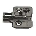 Cruciform mounting plate Metalla 310, Clip, H4mm, with eccentric, black