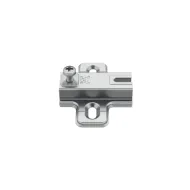 Cruciform plate Metalla 50 Slide-on, H2mm, for screw fixing with chipboard screws, nickel