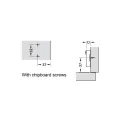 Cruciform plate Metalla 50 Slide-on, H2mm, for screw fixing with chipboard screws, nickel