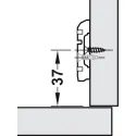 Cruciform mounting plate, Häfele Metalla SM Combi
