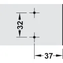 Cruciform mounting plate, Häfele Metalla SM Combi