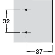 Cruciform mounting plate, Häfele Metalla SM Combi