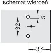 Cruciform mounting plate, Häfele Metalla SM Combi