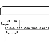 Ball bearing runners, Single extension, load bearing capacity up to 10kg