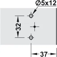 Cruciform mounting plate, Häfele Metalla SM Combi