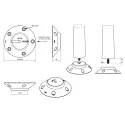 Clamp for table leg TWISTER, adjustable