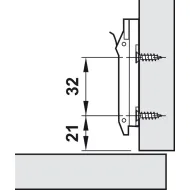 Plokštelė CLIP tiesi H0mm,