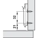 Plokštelė CLIP tiesi H3mm,