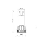 Adjustable leg, without base H100mm plastic