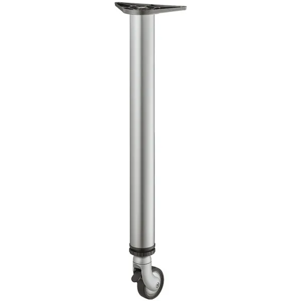 Table leg, Rondella, with castor, straight