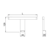 Šviestuvas LED NITEBS 230V/7W L500mm, šilta balta šviesa 3000K
