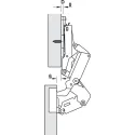 Concealed hinge, Häfele Duomatic Plus 155°, full overlay mounting