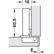 Concealed hinge, Metalla SM G1 95° Combi, full overlay mounting