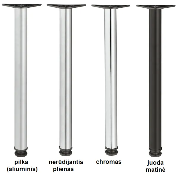 Koja stalui Ø60mm, H710mm, juoda