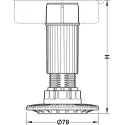 Tube with screw-in glide, for Häfele AXILO® 78 plinth system