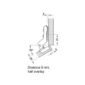 Concealed Cup Hinge Metalla 310 Clip 30° corner application, soft-close, 48/6, nickel