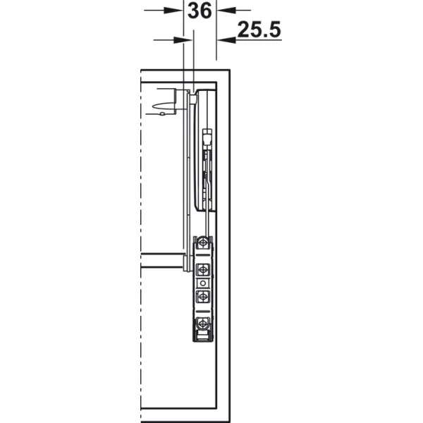 Lift up front fitting, Häfele Free up
