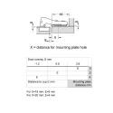 Concealed Cup Hinge Metalla 310 Clip 90° blind corner application, soft-close, 48/6, nickel