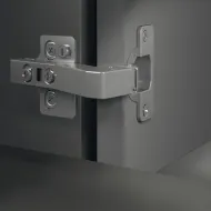 Concealed Cup Hinge Metalla 310 Clip 90° blind corner application, soft-close, 48/6, nickel