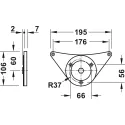 Table leg, steel, cylindrical