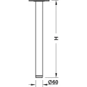 Table leg, steel, cylindrical