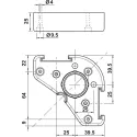 Mounting plate, for Häfele AXILO® 78 plinth system