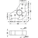 Mounting plate, for Häfele AXILO® 78 plinth system