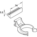 Plinth panel clip, for Häfele AXILO® 78 plinth system