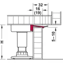 Plinth holder, for Häfele Axilo® 78 Plinth System
