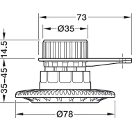 Screw-in glide, with mounting plate, for Häfele AXILO® 78 plinth system