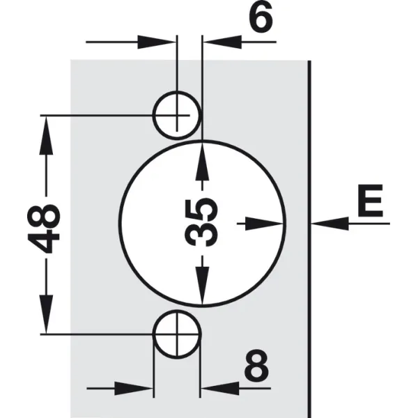 Concealed hinge, Metalla SM Kombi 110°, inset mounting