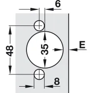 Concealed hinge, Metalla SM Kombi 110°, inset mounting
